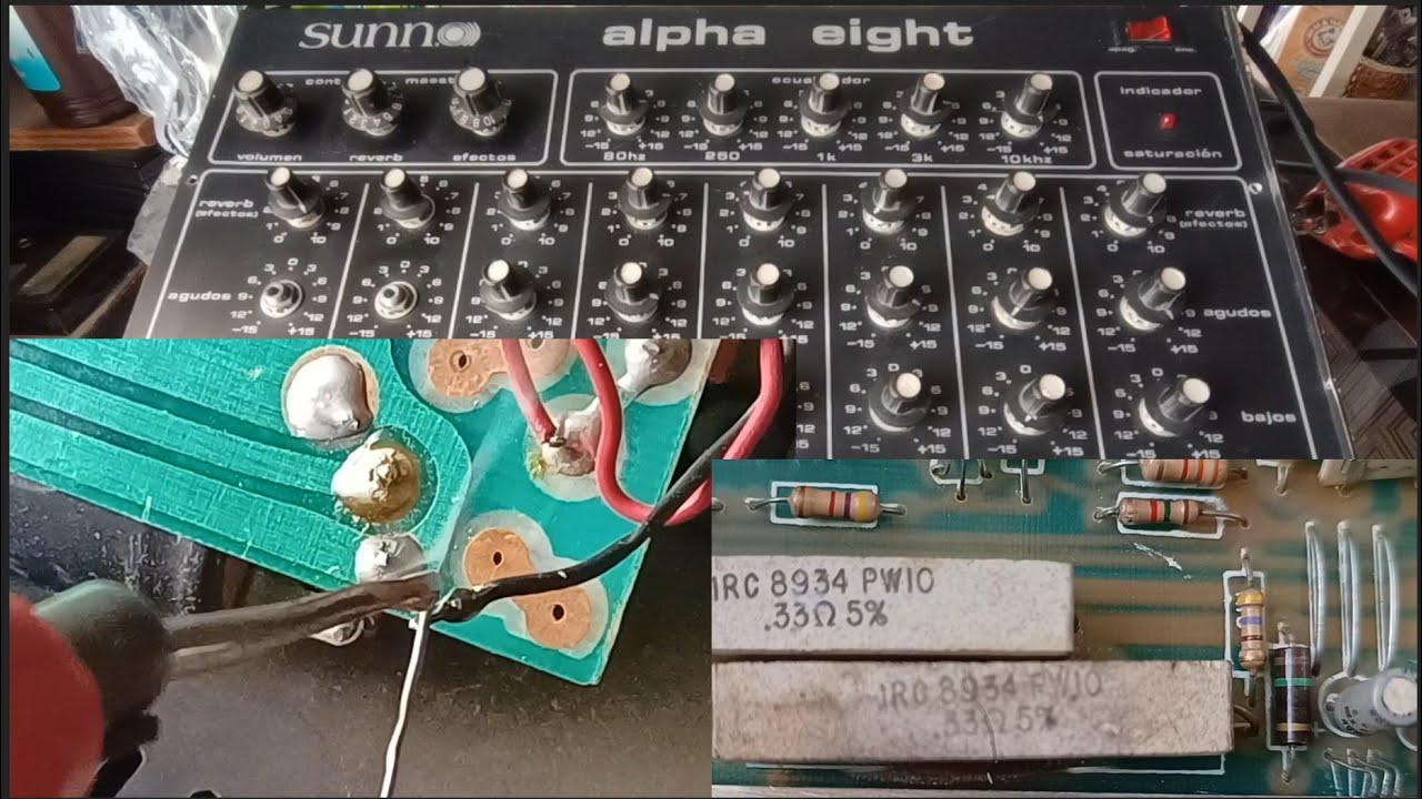 Ya no prendió, encontré la falla y la arreglé, pero me pasó ésto... SUNN Alpha eight