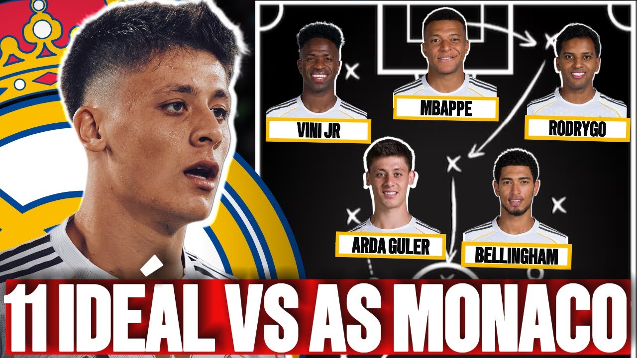 🤯| Le 11 IDÉAL du REAL MADRID 🆚 AS MONACO ?! GULER doit-il jouer 10 devant BELLINGHAM ? (FOOTBALL)