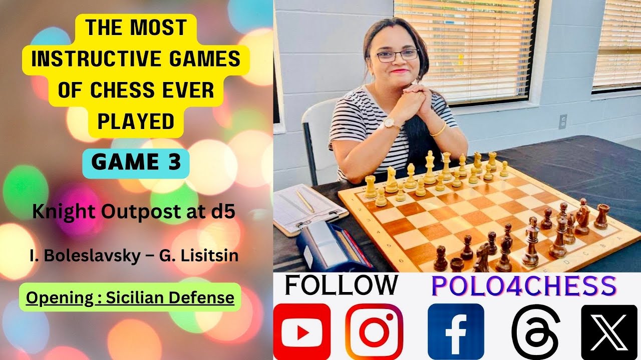 The Most Instructive Games of Chess Ever Played | Game 3 |Boleslavsky–Lisitsin 1956, SicilianDefense