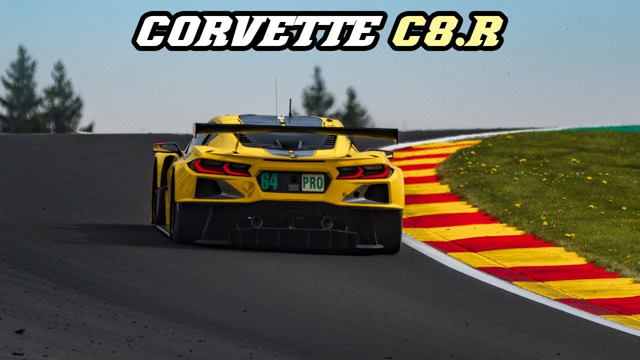 CORVETTE C8.R | Loud downshifts & flybys | 2022 Spa