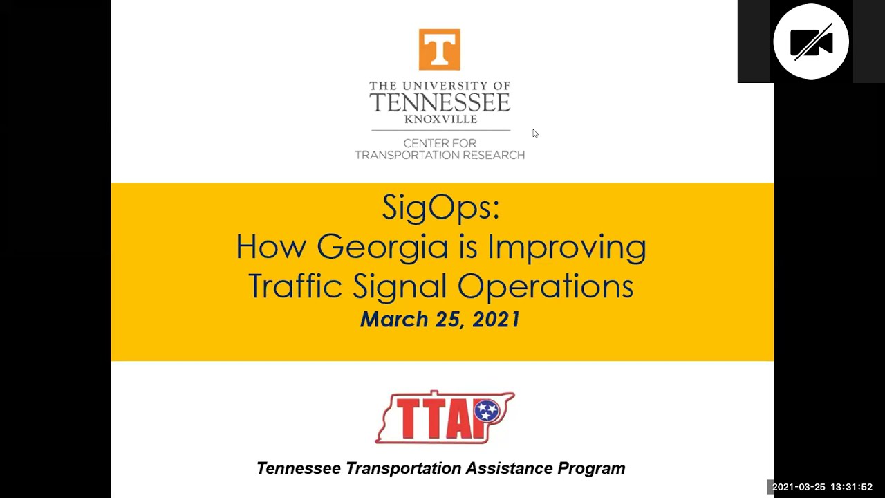 SigOps - How Georgia is Improving Traffic Signal Operations webinar