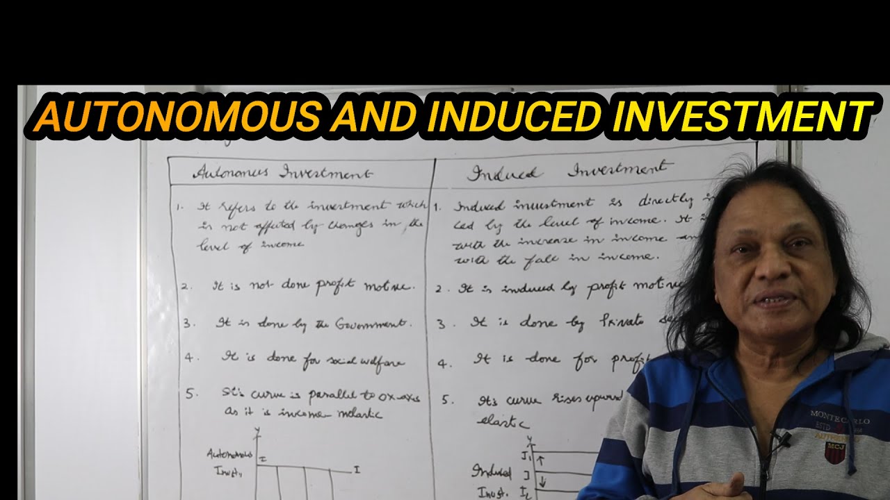 CBSE I Class XII  II   Autonomous Investment and Induced Investment  I  Differences