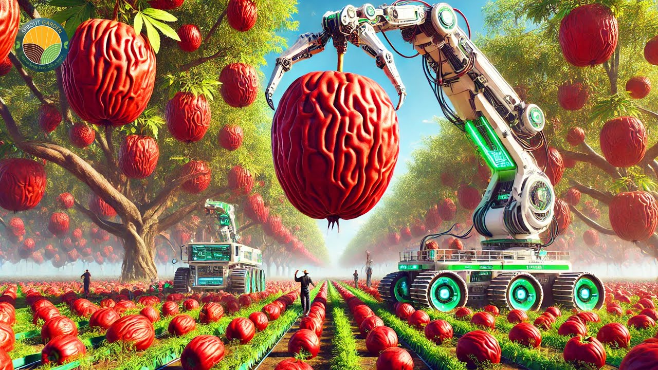 How Chinese Farmers Harvest Xinjiang Red Dates by Machine: Jujube Processing | Farming Documentary