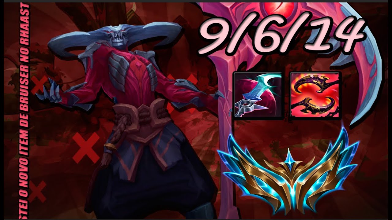 TESTEI O NOVO ITEM DE BRUISER NO KAYN VERMELHO, E RAPAZ...
