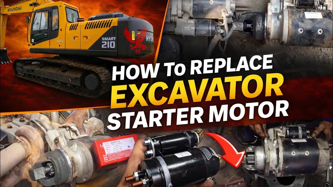 How To Open Self Starter Motor Repairing (Hyundai पोकलेन)#youtube #machine #excavator #poklen 