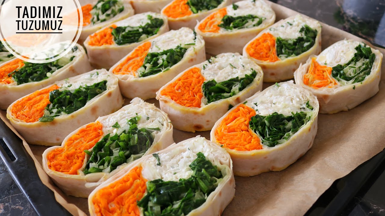 ÜÇÜ BİR ARADA BÖREĞİ HER DAVETİNİZDE YAPMAK İSTEYECEKSİNİZ -ÜÇ RENKLİ BÖREK TARİFİ - TADIMIZTUZUMUZ