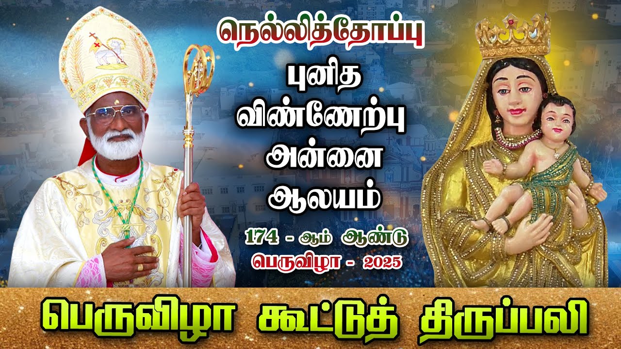 LIVE - 15-08-2025 | பெருவிழா கூட்டுத் திருப்பலி | நெல்லித்தோப்பு புனித விண்ணேற்பு அன்னை ஆலயம்.