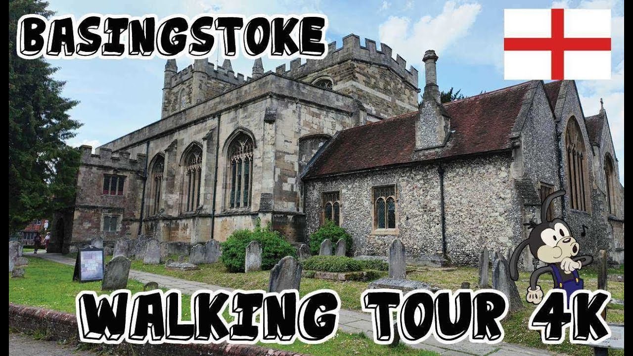England - Basingstoke - 4K Walking Tour 🌤️