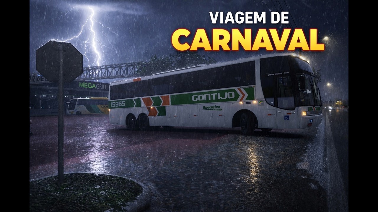 ETS2 1.57 | VIAGEM DE CARNAVAL 🌧️ Governador Valadares ➜ João Monlevade com MUITA CHUVA! 🚌