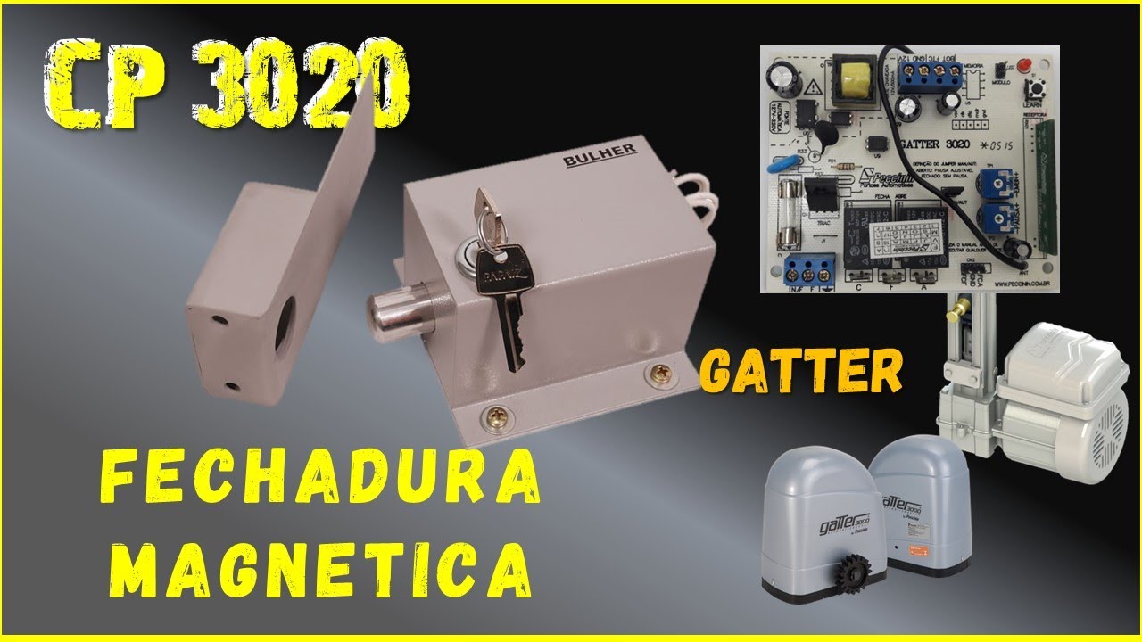 Como Ligar a Trava Fechadura Magnetica na Placa Comando 3020 Peccinin Nice Modulo MDT 02