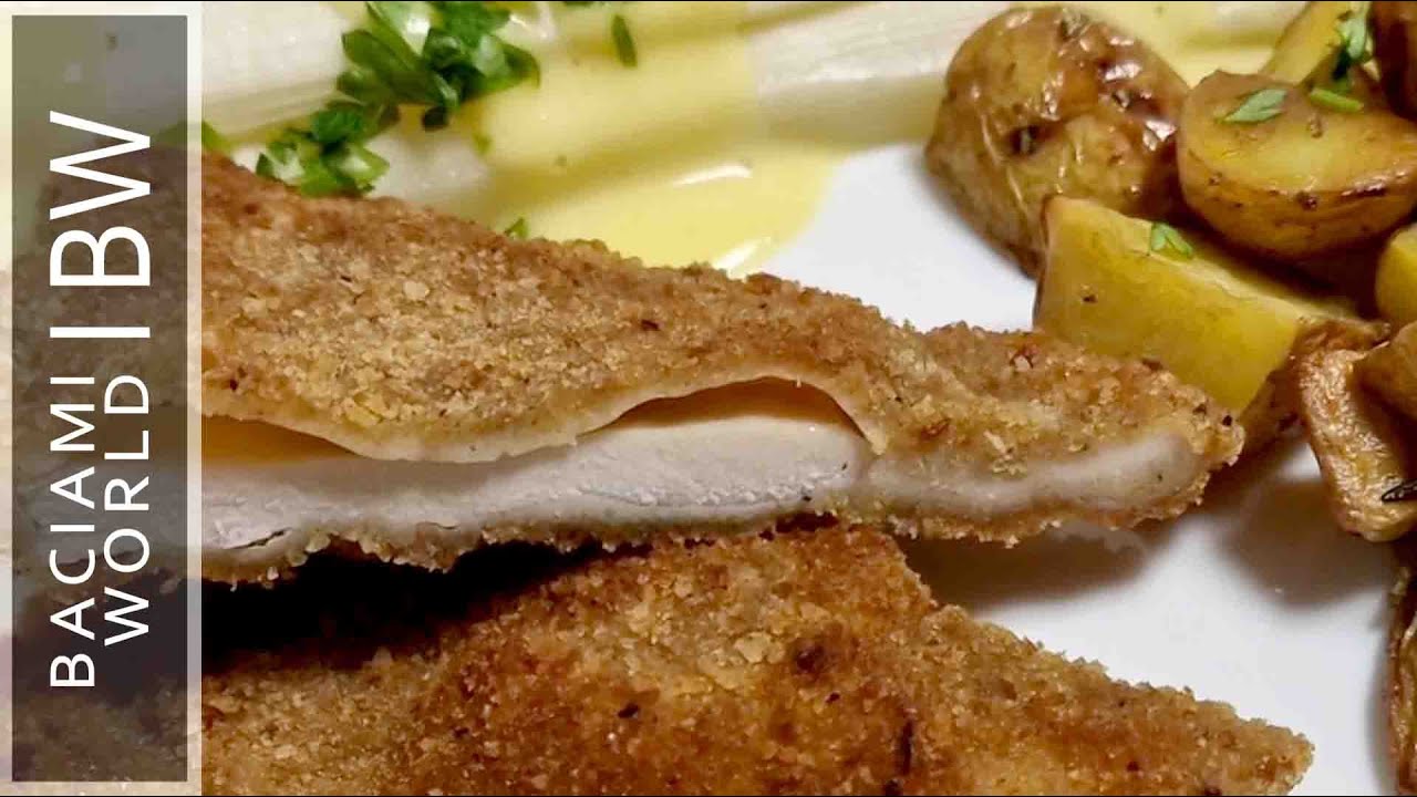 Hähnchenbrust Schnitzel Cotoletta alla Milanese goldbraun und sexy wie du Baciami World Recipes