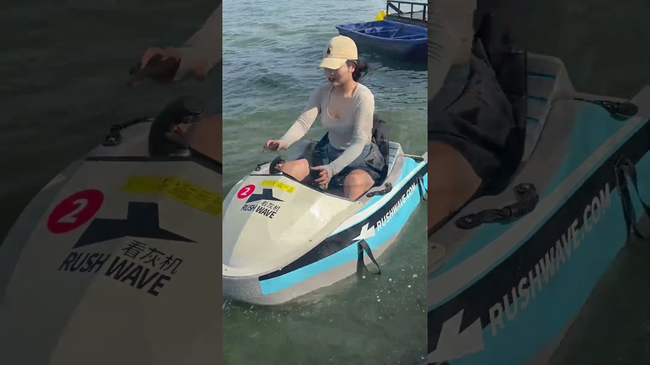The boat is so fun#rushwave  #Surfing #kartboat #rushwaveboat
