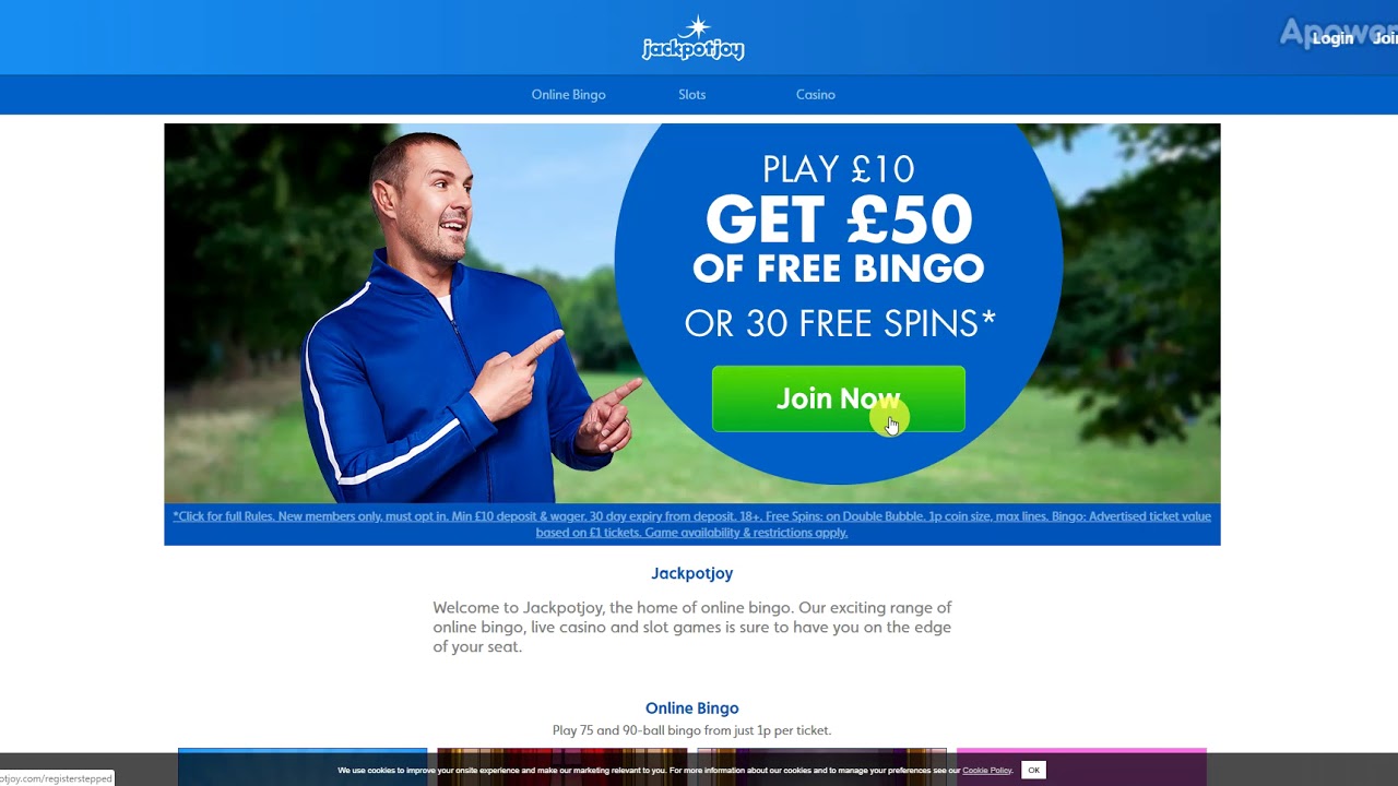 BingoSites.bet Jackpotjoy Bingo - Welcome Bonus Walk-through