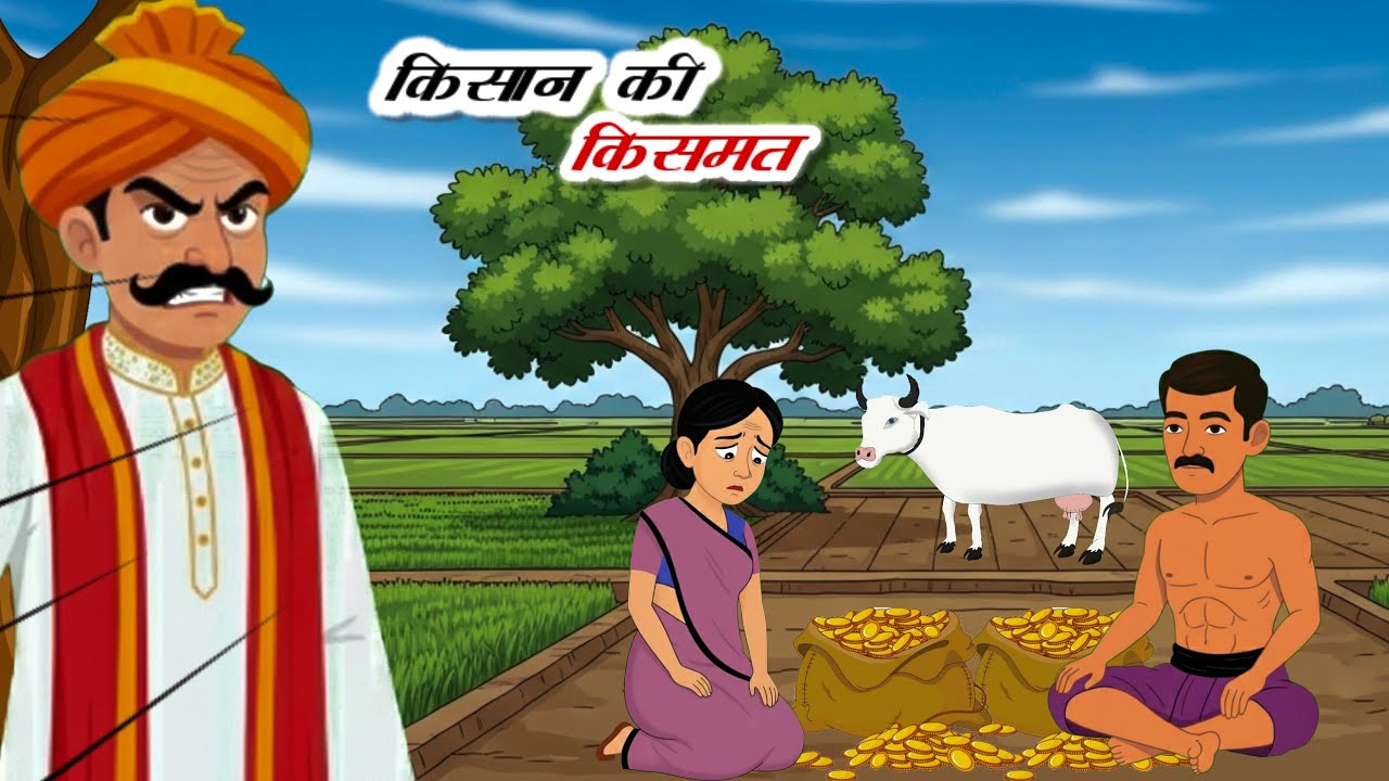 किसान की किस्मत | Hindi Cartoon Story | Moral Story | 2D Animated Hindi Kahani