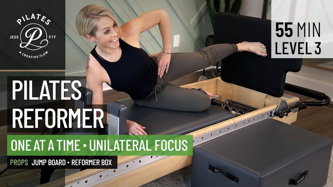 55-минутная тренировка на реформере пилатеса || По одному за раз — односторонний фокус от JessPFit