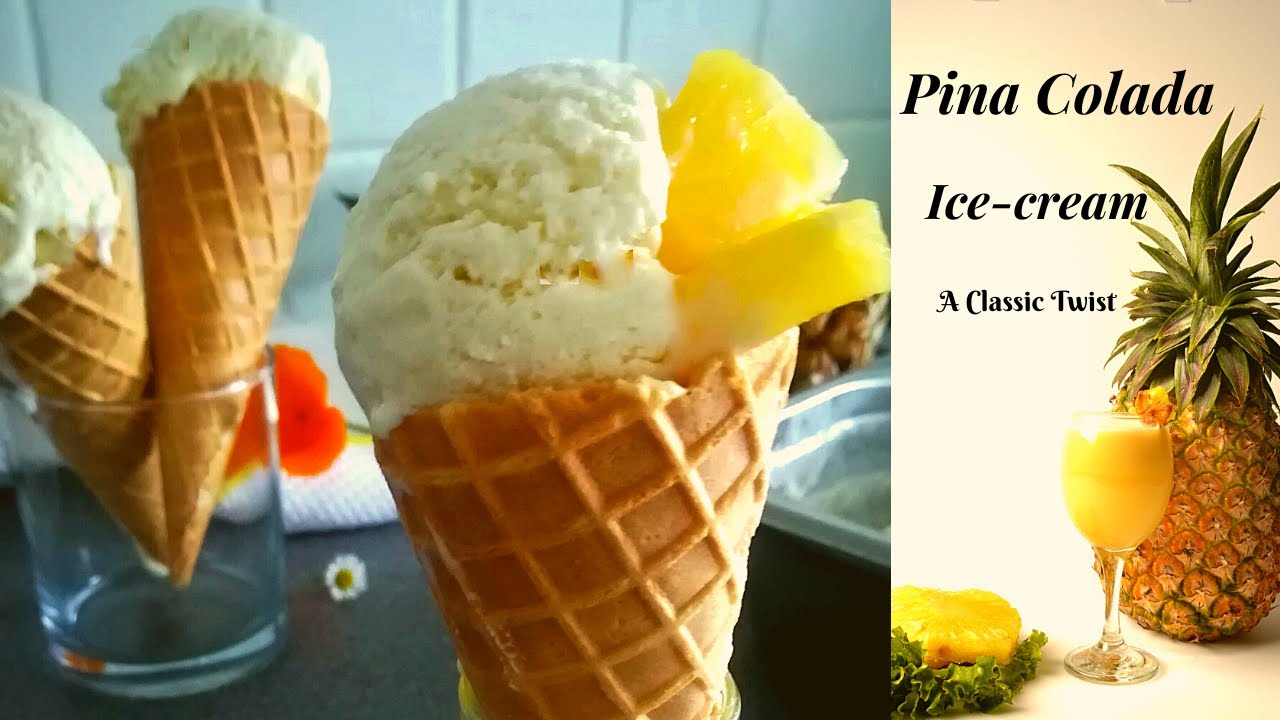 Pina Colada Ice-cream - A perfect combination of pineapple & coconut