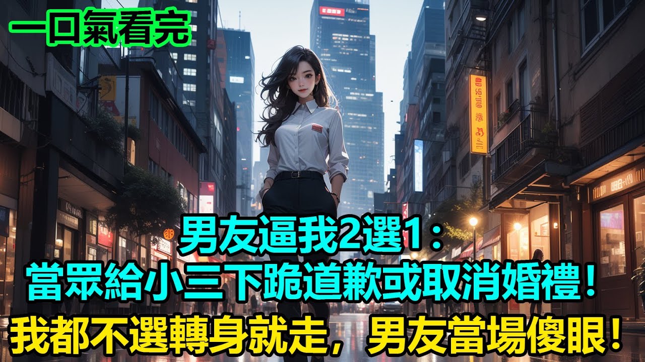 【情感故事】男友逼我2選1：當眾給小三下跪道歉或取消婚禮！我都不選轉身就走，男友當場傻眼！