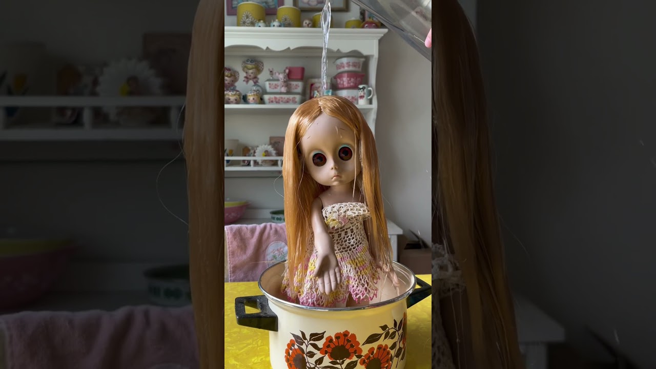 Saddest Doll Around ! Little miss no name! #doll #1960s #vintagetoys #vintagekitchy #creepydoll