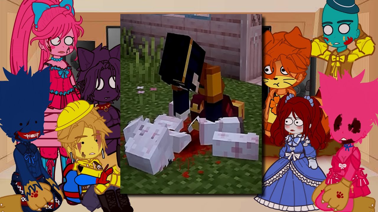 Poppy Playtime React To INCENDIUS || Gacha reacts to Minecraft + HamoodeG & AJTHEBOLD