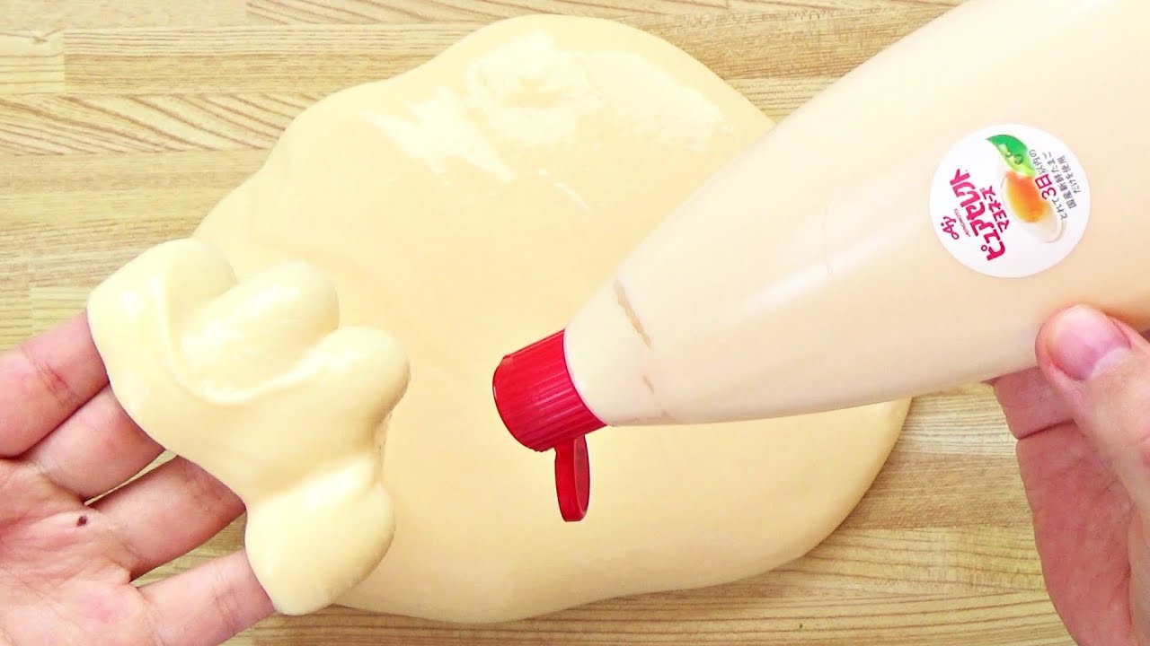 【DIY】マヨネーズ風のスライムを作ってみた！【マヨネーズスライムの作り方】