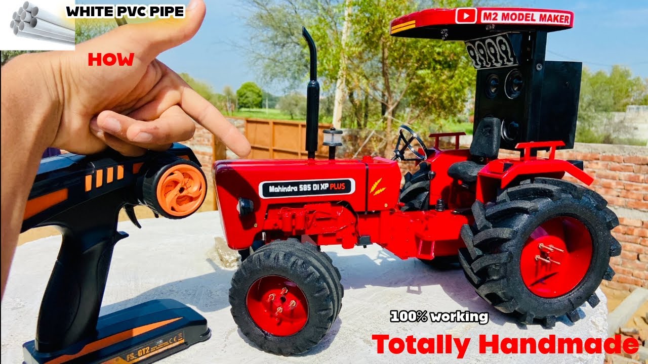 Making a Rc Mahindra 585 DI XP PLUS tractor at Home using White PVC Pipe Sheet