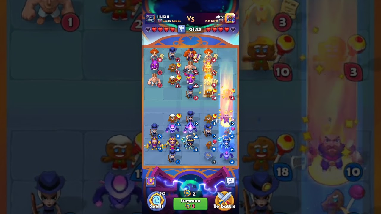 Ludus Arena: Runes Hunt Deck with 2 lvl10's vs 2k% higher might maxed out player 