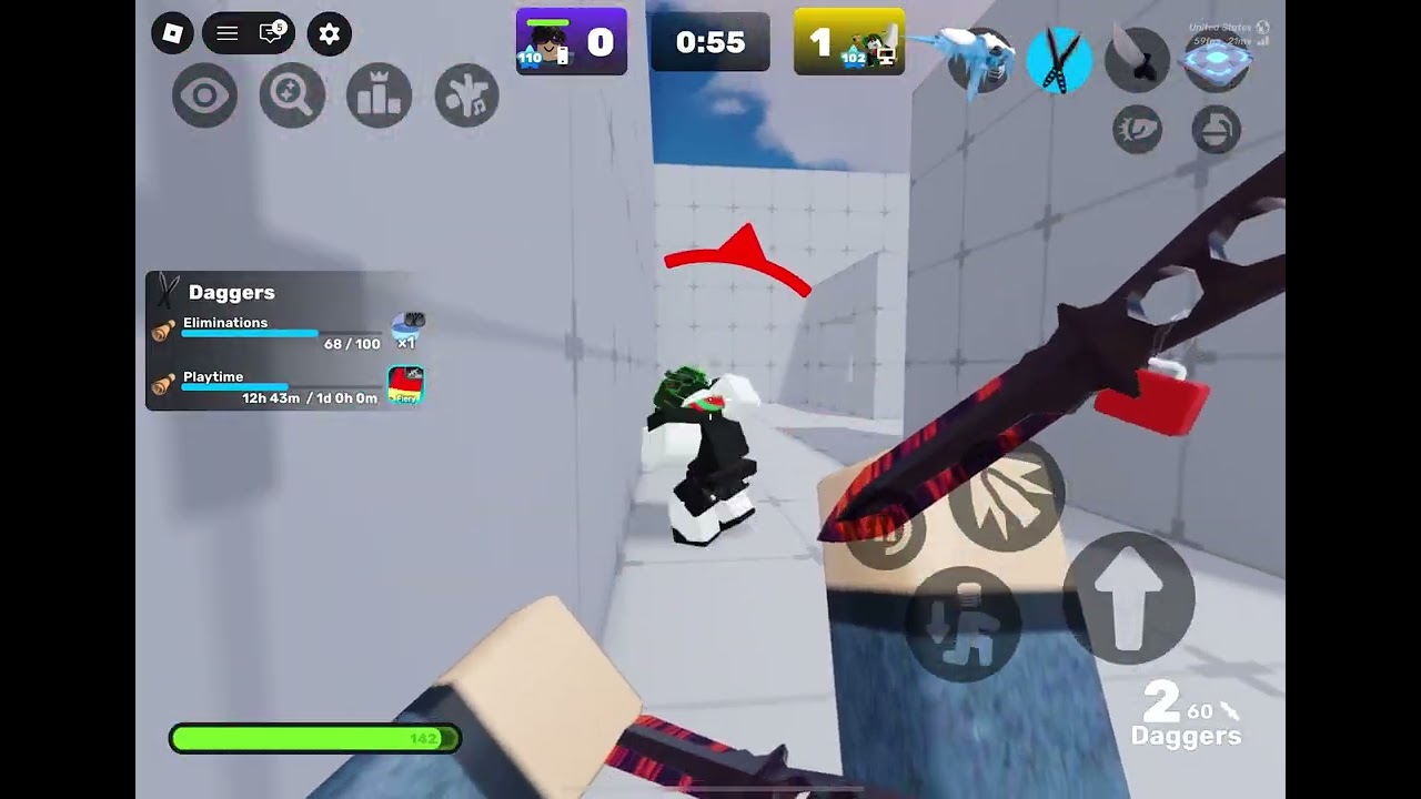 knife clips on mobile