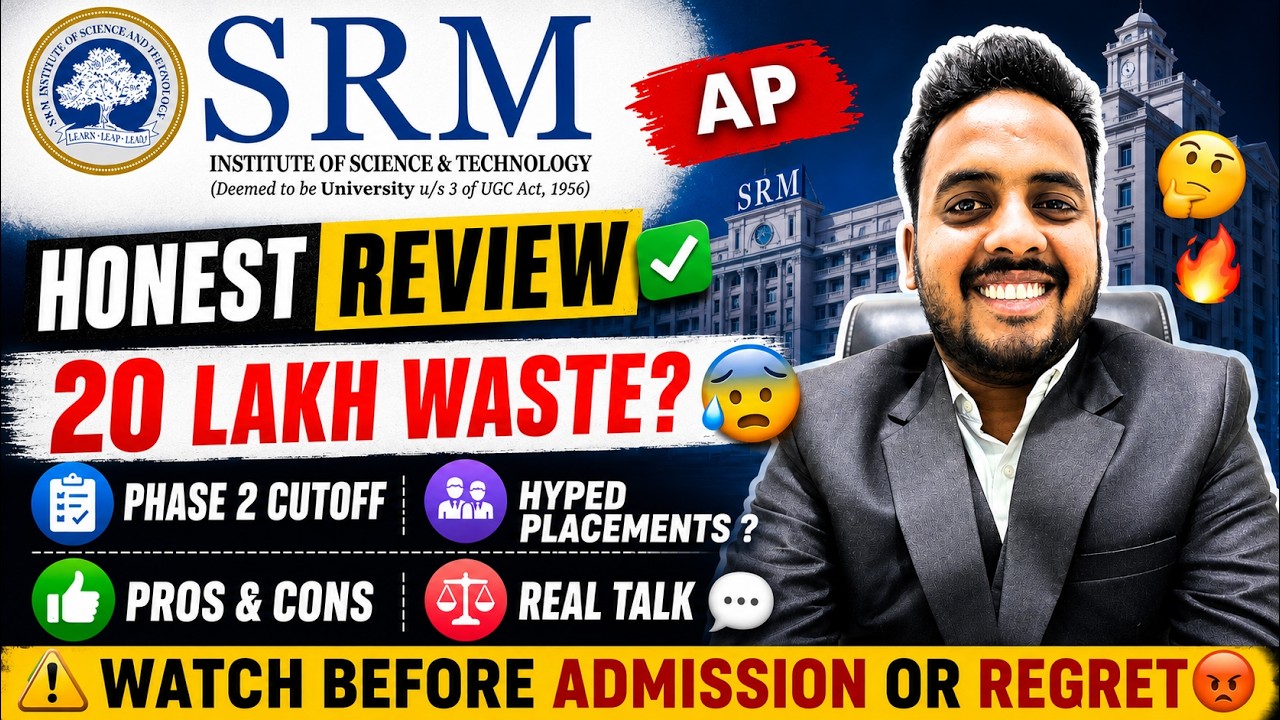 SRM AP Review🤬 [2026] | Worth in 2026?|Cutoff, Placement, Sports | SRMJEEE Result 2026