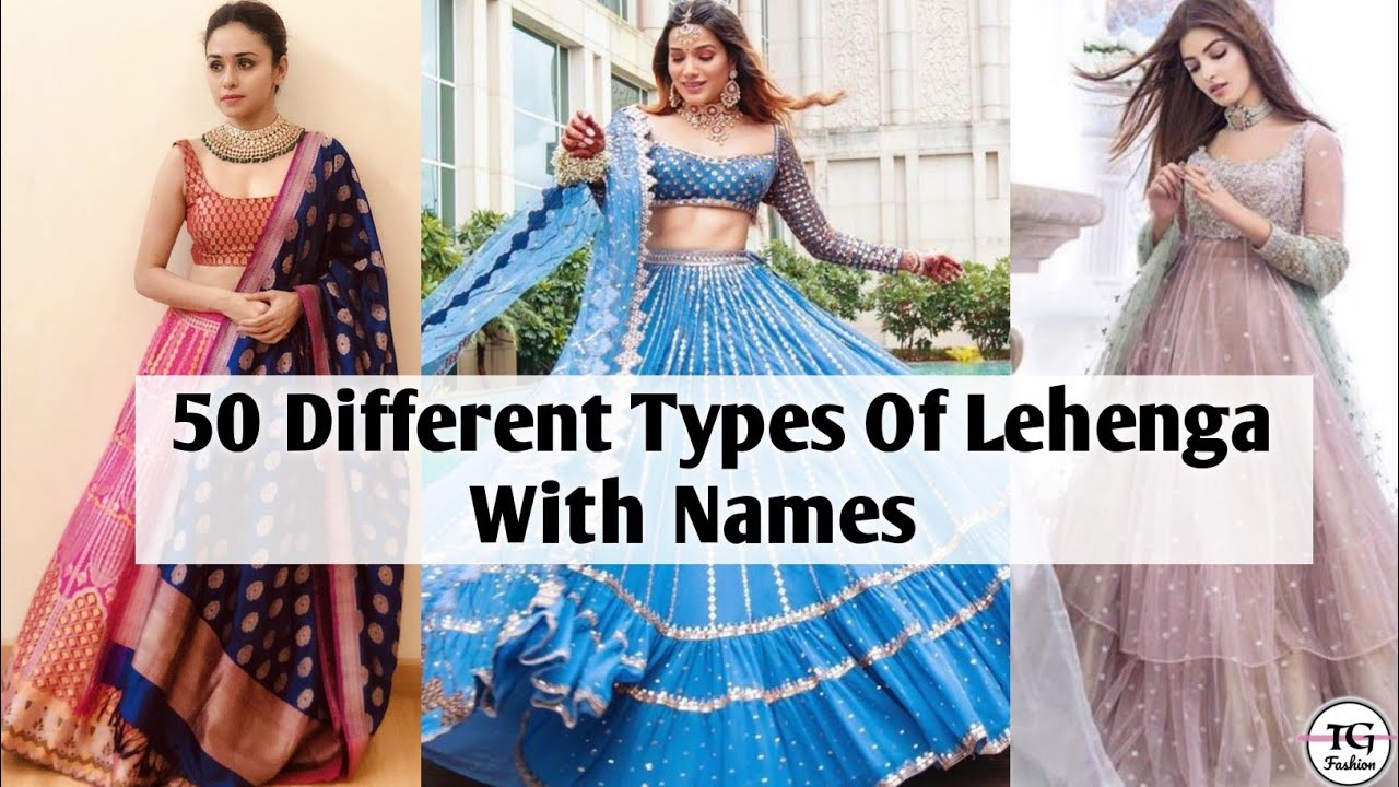 50 Different Types Of Lehenga With Names | Types Of Lehenga With Names | Lehenga Names #fashion