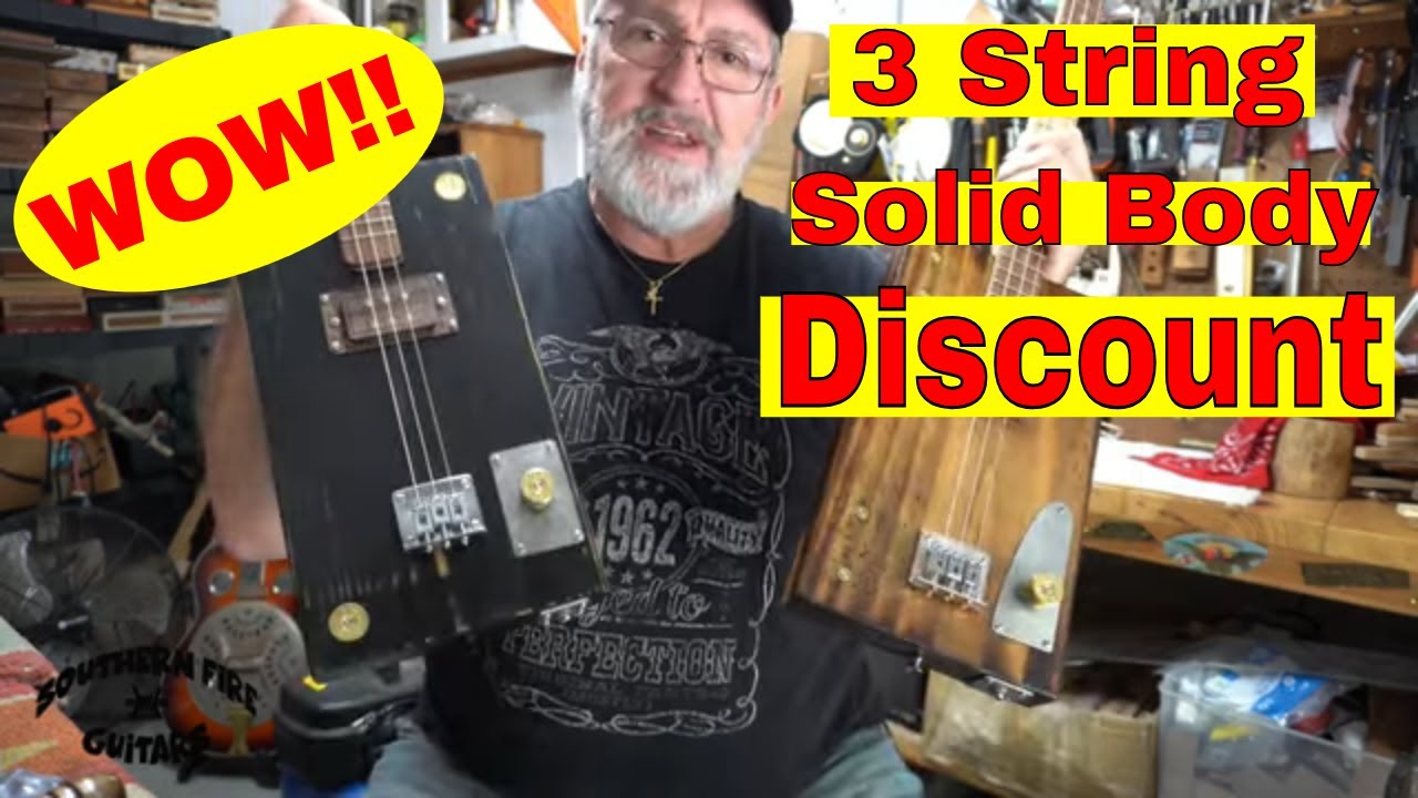 3 String Solid Body Guitars - $$$ BIG DISCOUNT $$$ Promo Code