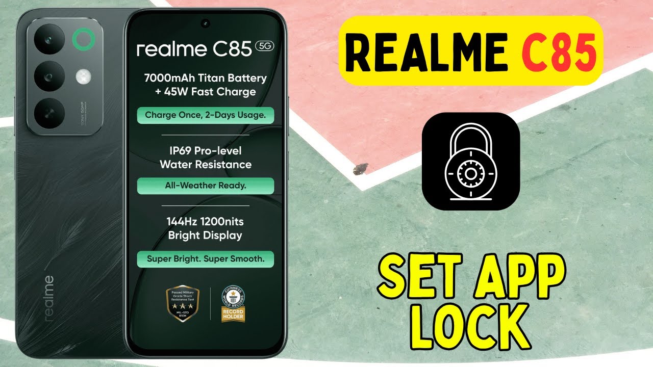 Как установить блокировку приложений на Realme C85 || Как установить блокировку приложений || Нас...