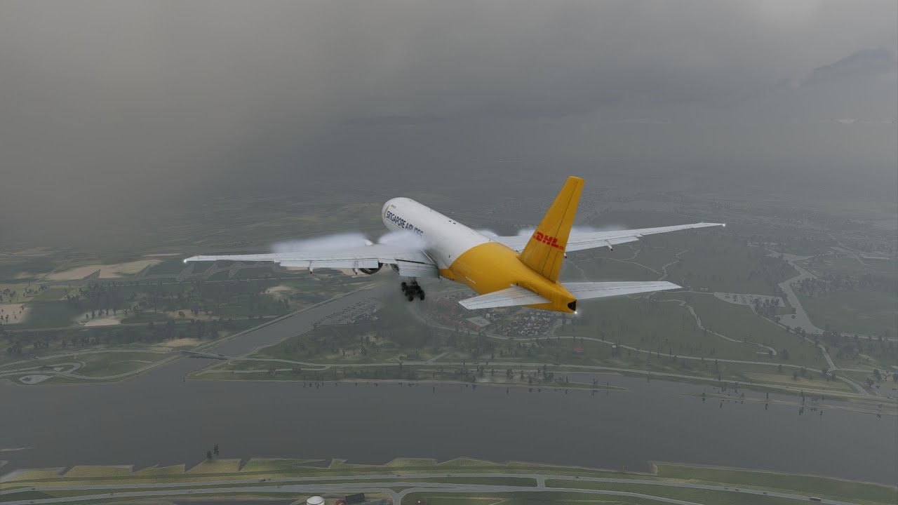 XP12 VATSIM | B77L | Low Visibility + Go Around At Amsterdam | Singapore Airlines Virtual | SQ7343
