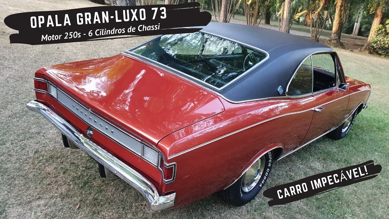 📌 Opala 73 Gran-Luxo 🏅 Original 6 cilindros de Plaqueta - GM Chevrolet