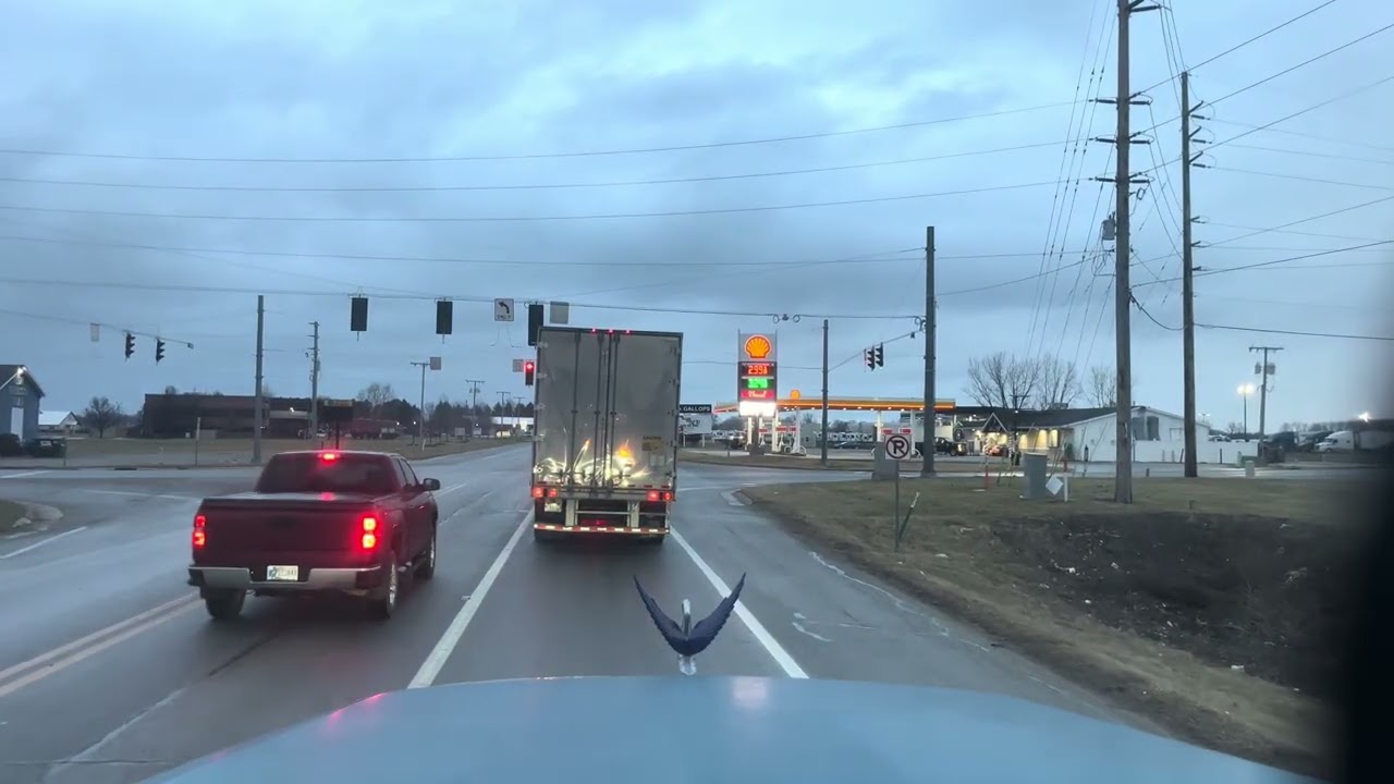 Плохая погода на трассе I-80 в Индиане