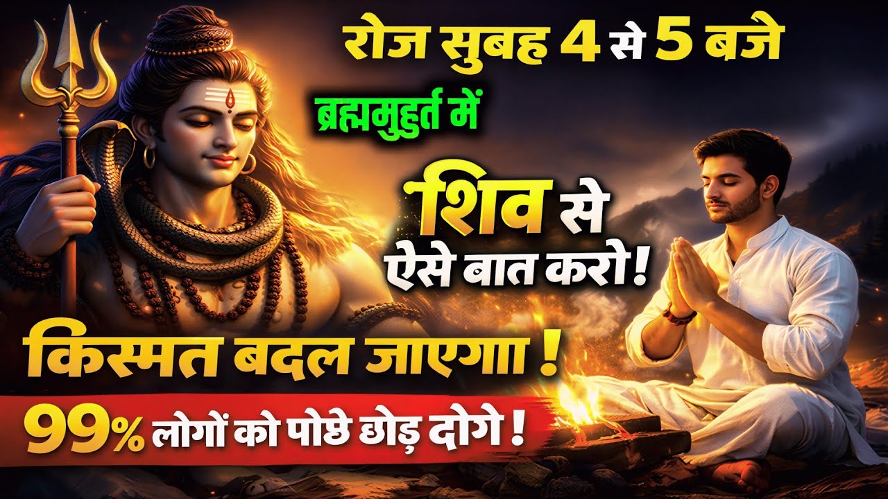 🔴 सुबह 4 से 5 बजे ब्रह्ममुहूर्त में शिव से बात करने का रहस्य, जो बहुत कम लोग जानते हैं 