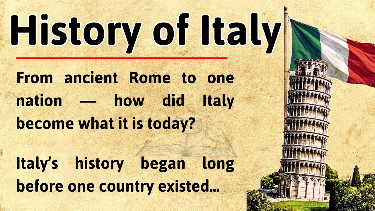 History of Italy 🇮🇹 || Learn English Through Story Level 3 📖 || Graded Reader 🎧📚