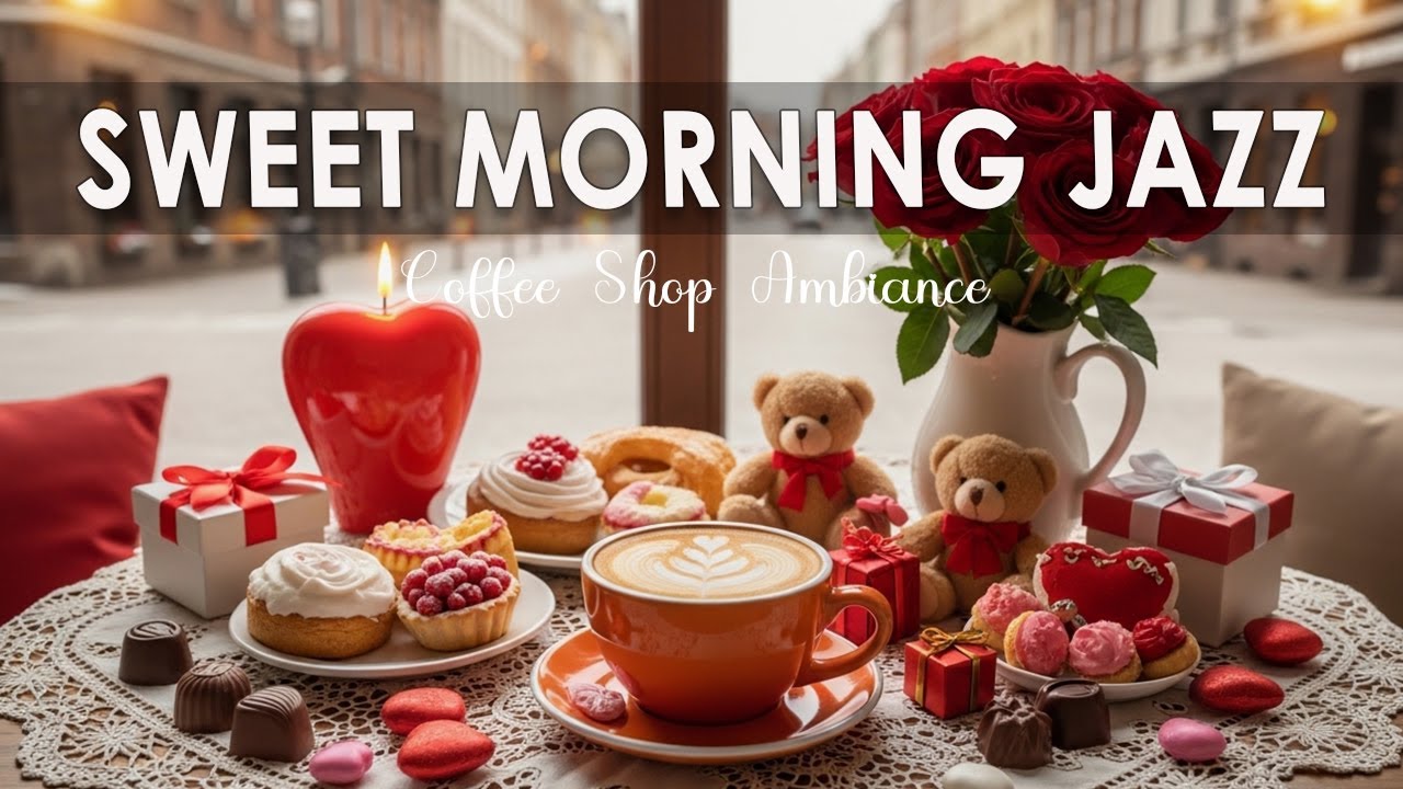 Sweet Morning Jazz ☕💕 Coffee Shop Ambiance & Sweet Bossa Nova instrumental for Happy Moods.