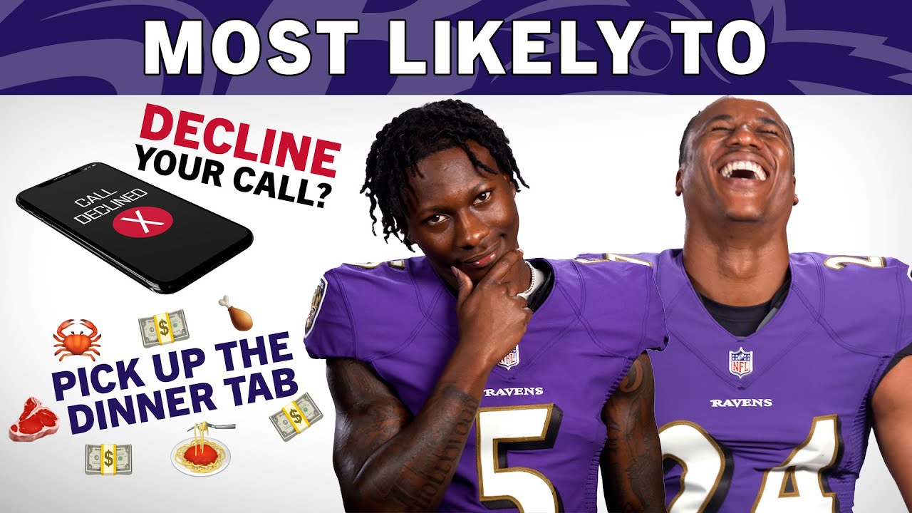 Lamar Jackson, Marcus Peters, Ravens Dish on Which Teammate Ignores Your Call or Picks Up the Tab