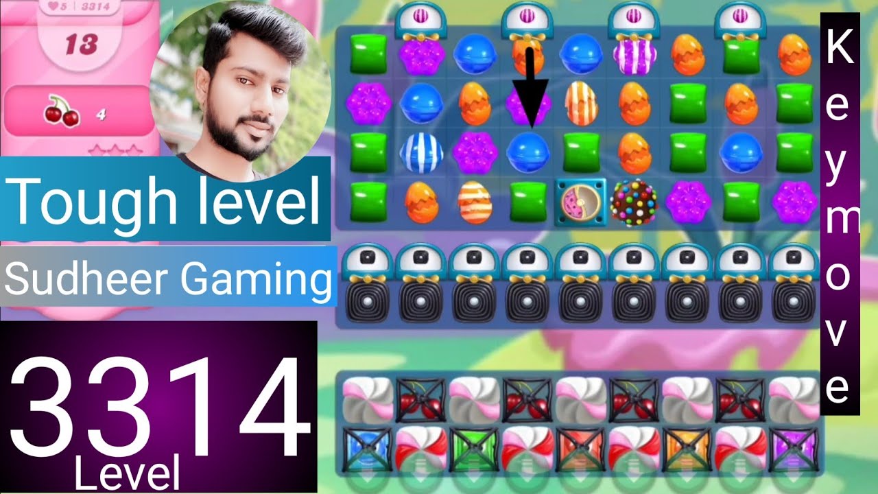 Candy crush saga level 3314 । No boosters । Tough level । Candy crush 3314 help । Sudheer Gaming