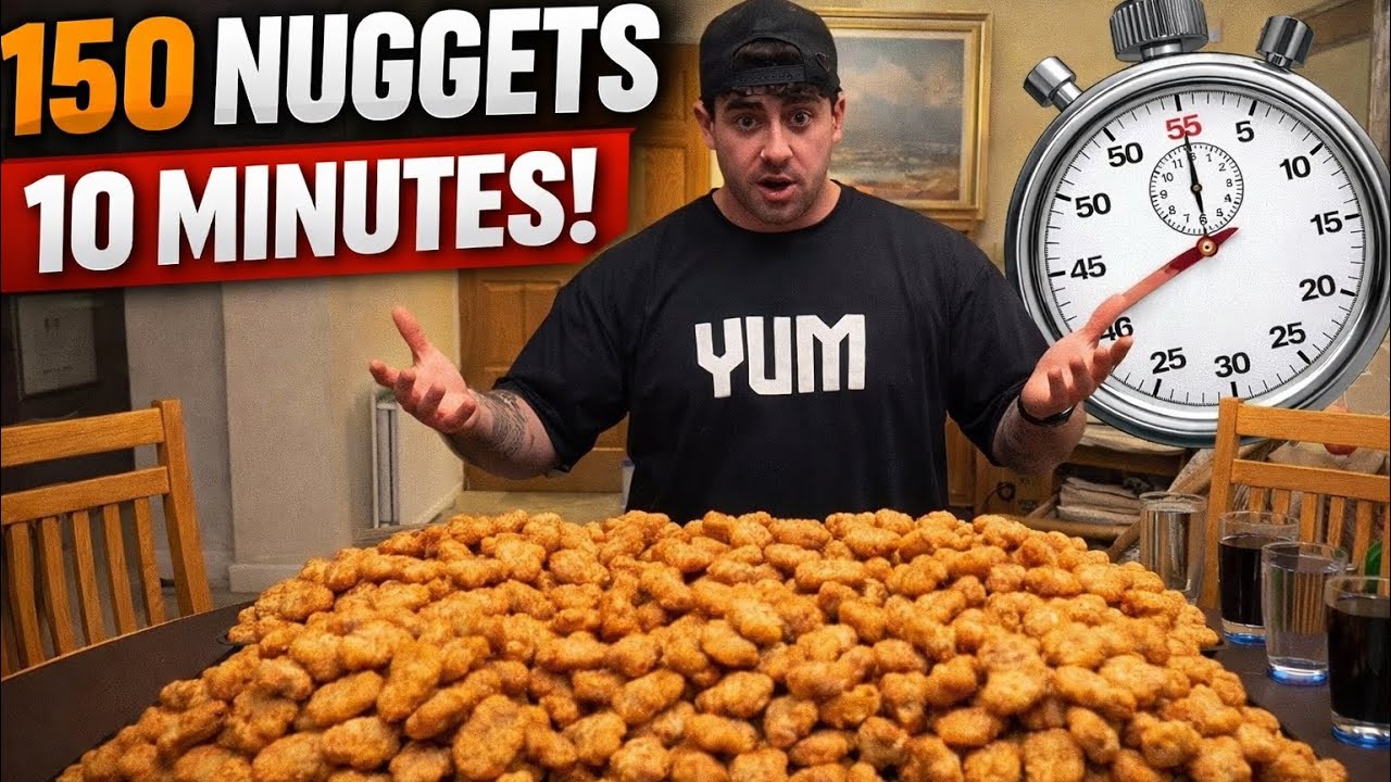 150 chicken nuggets in 10 minutes?