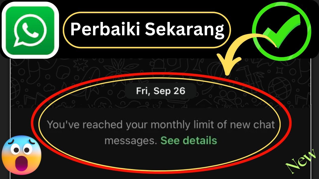Perbaiki Anda Telah Mencapai Batas Bulanan Pesan Obrolan Baru di WhatsApp