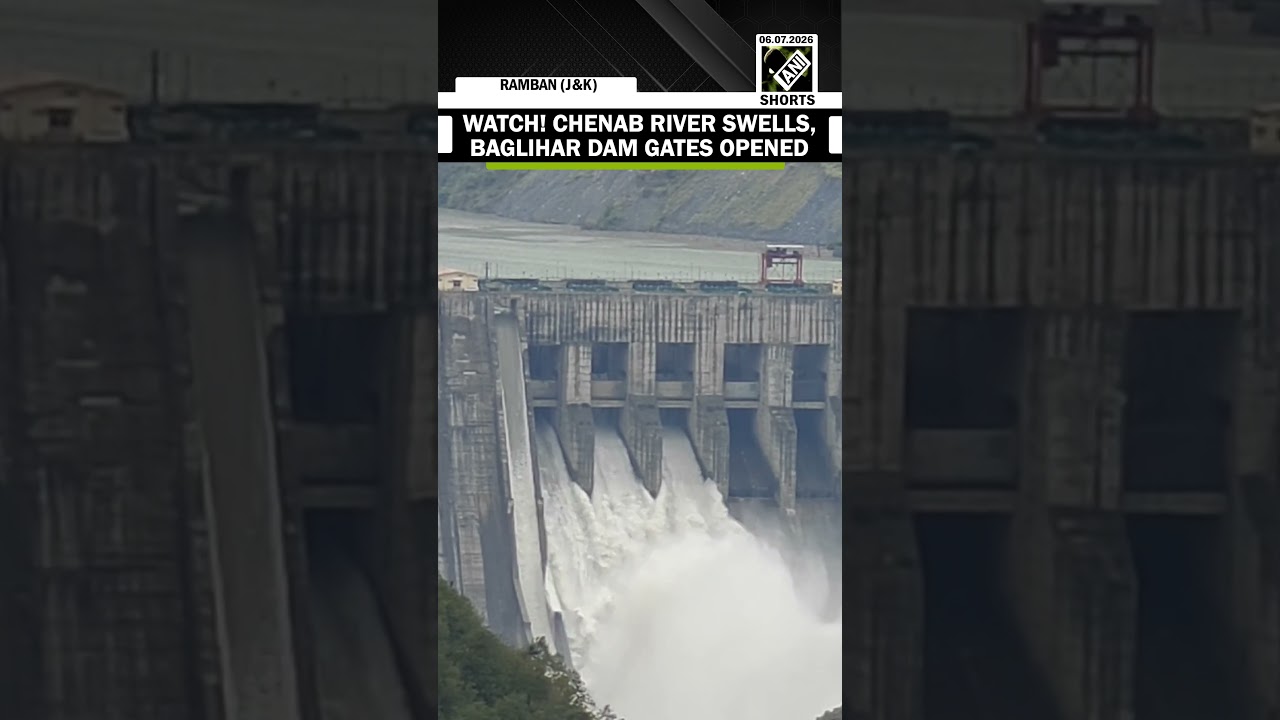 WATCH: Rising Chenab river water level forces opening of three gates of Baglihar Dam