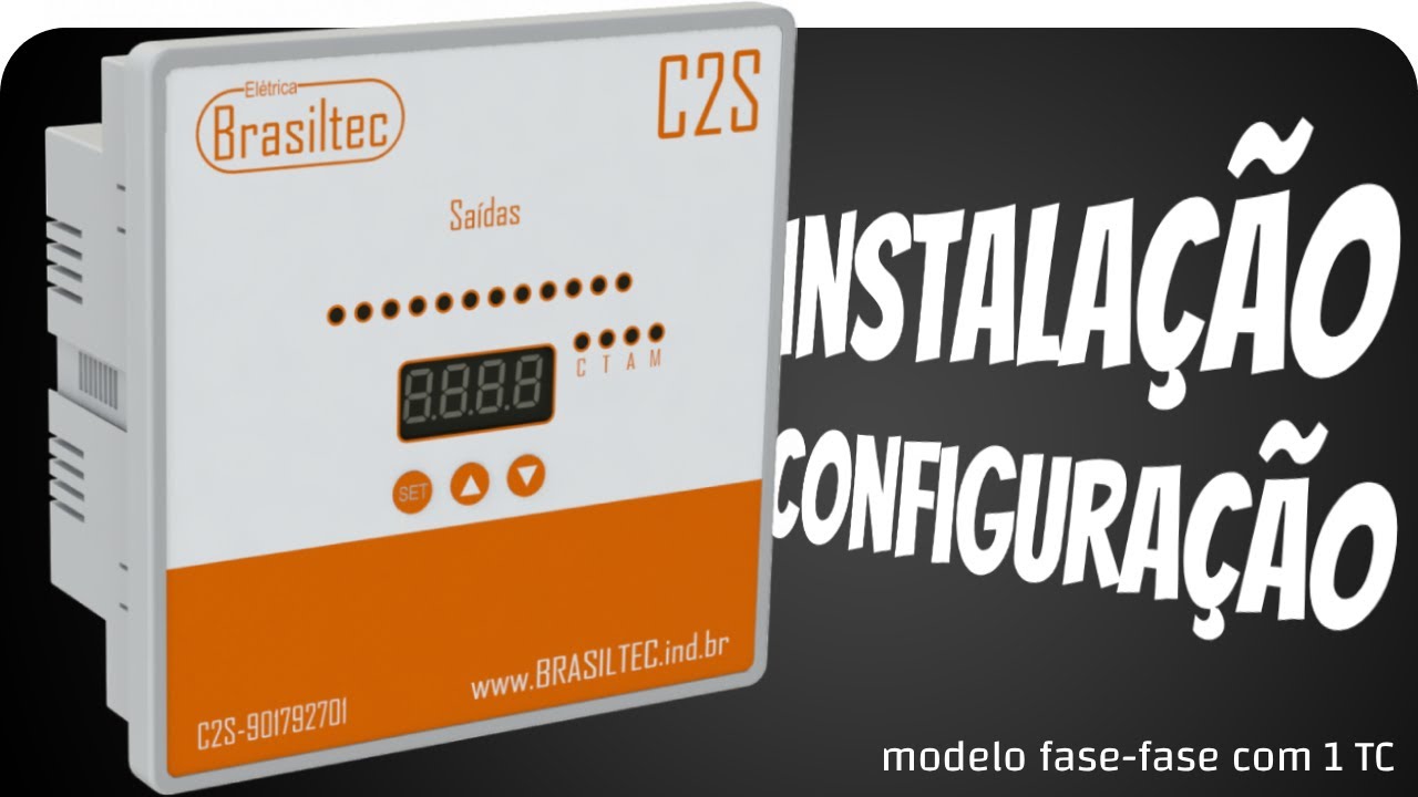 Como programar um CONTROLADOR DE FATOR DE POTÊNCIA com leitura monofásica da Brasiltec