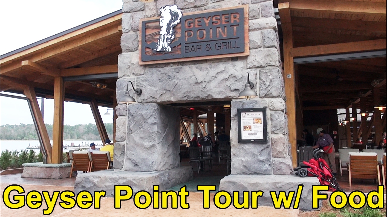 NEW Geyser Point Bar & Grill Full Tour with Food & Drinks at Disney's Wilderness Lodge