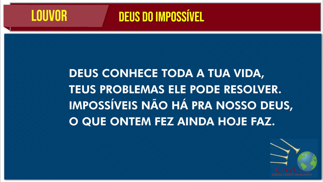 LOUVOR - DEUS DO IMPOSS&Iacute;VEL
