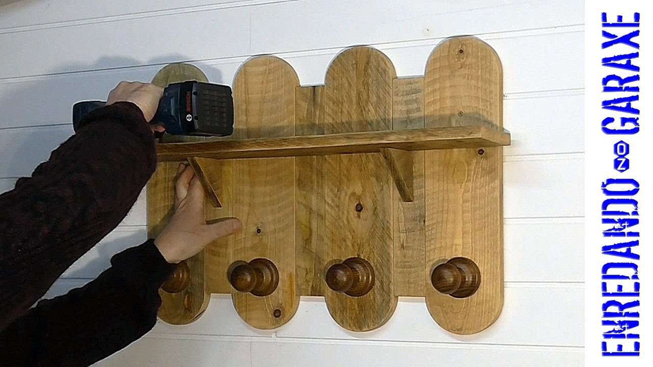 How to make a pallet wall coat hanger