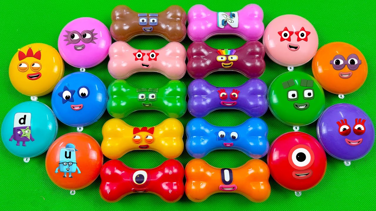 Finding Numberblocks with Bones, Cake Slime Mixing Coloring! Satisfying ASMR Videos 🦴💖💫