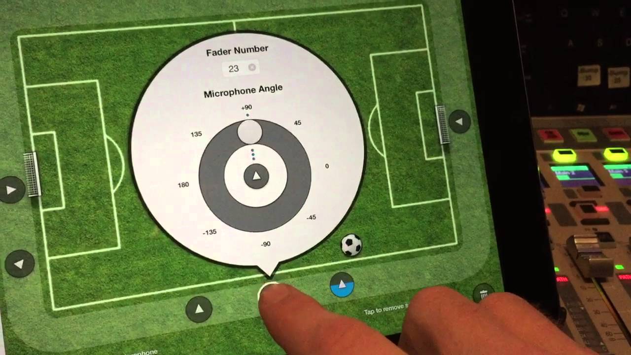 Calrec Assist Soccer app for iPad on an Artemis/Apollo