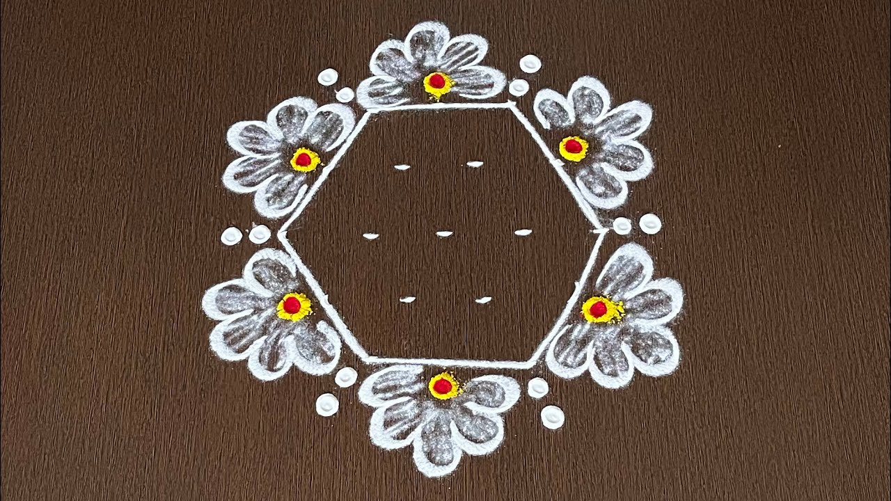 5×3dots Easy Daily Muggulu | Thipkyanchi,Festival Rangoli | Easy Chukkala Muggulu #Star Rangoli