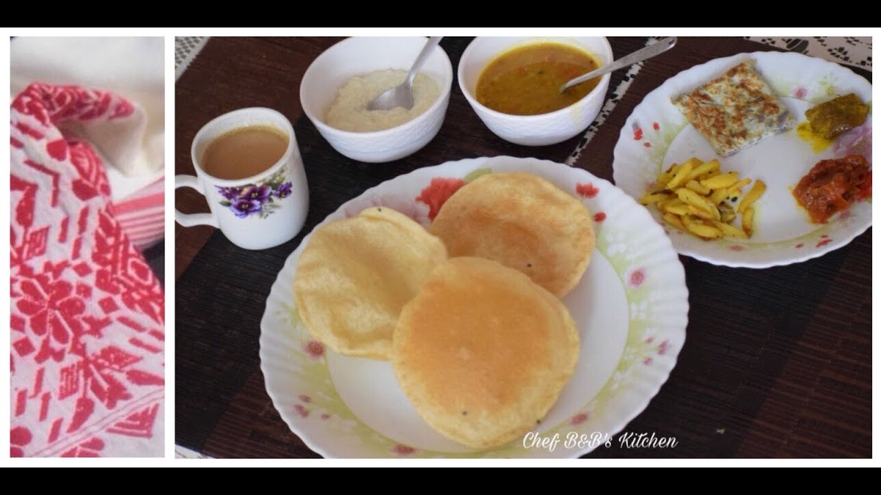 লুচি ভাঁজি পৰিবেশন I Famous Food of Assam I Assamese Recipes I Lusi Bhaji Thali